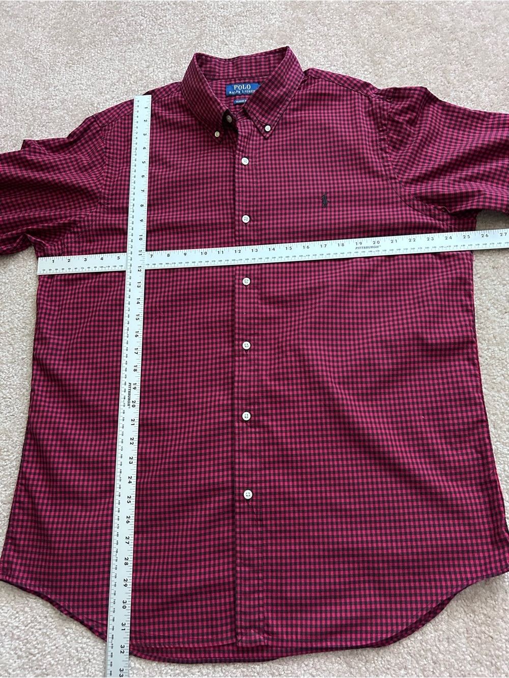 Polo Ralph Lauren Classic Fit Gingham Long Sleeve Button Down Shirt - Picture 5 of 7